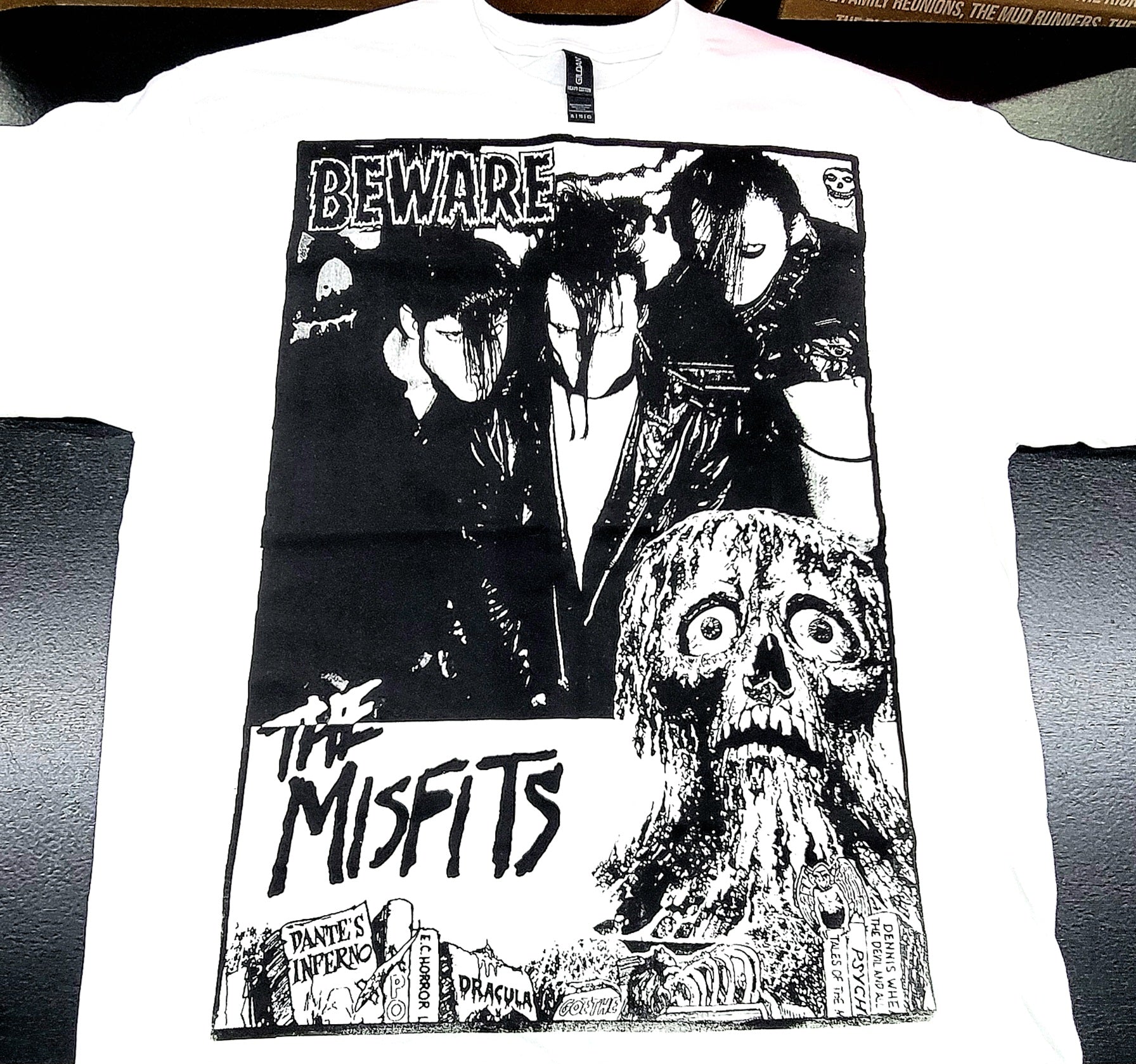 Misfits BEWARE Horror Punk Poster T-Shirt