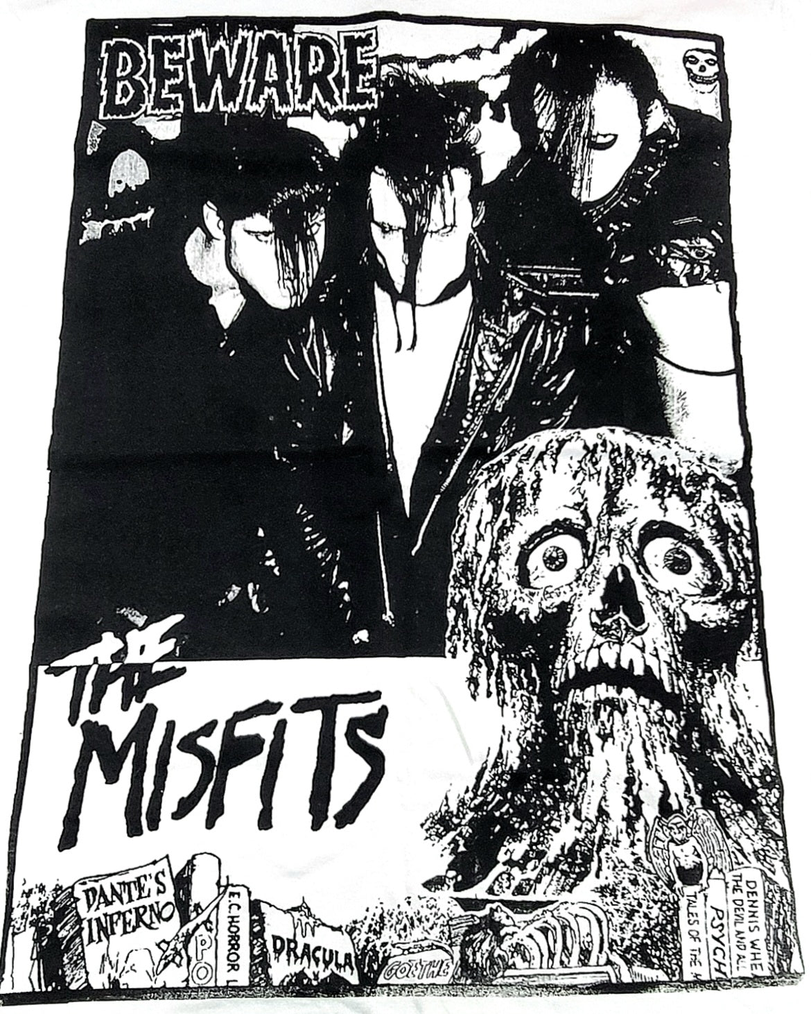 Misfits BEWARE Horror Punk Poster T-Shirt