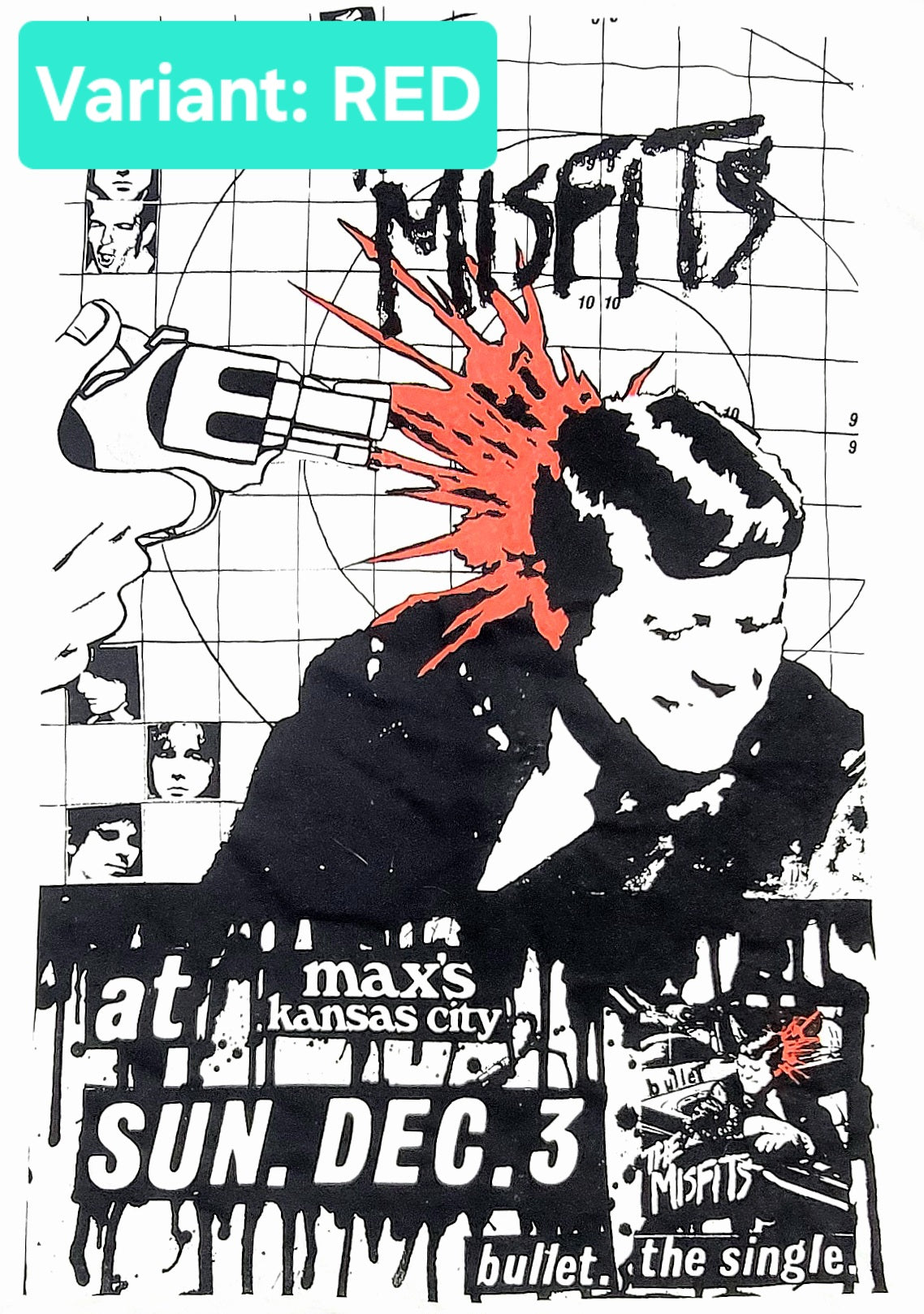 Misfits BULLET Album Art (1978 Punk Single E.P.) T-Shirt