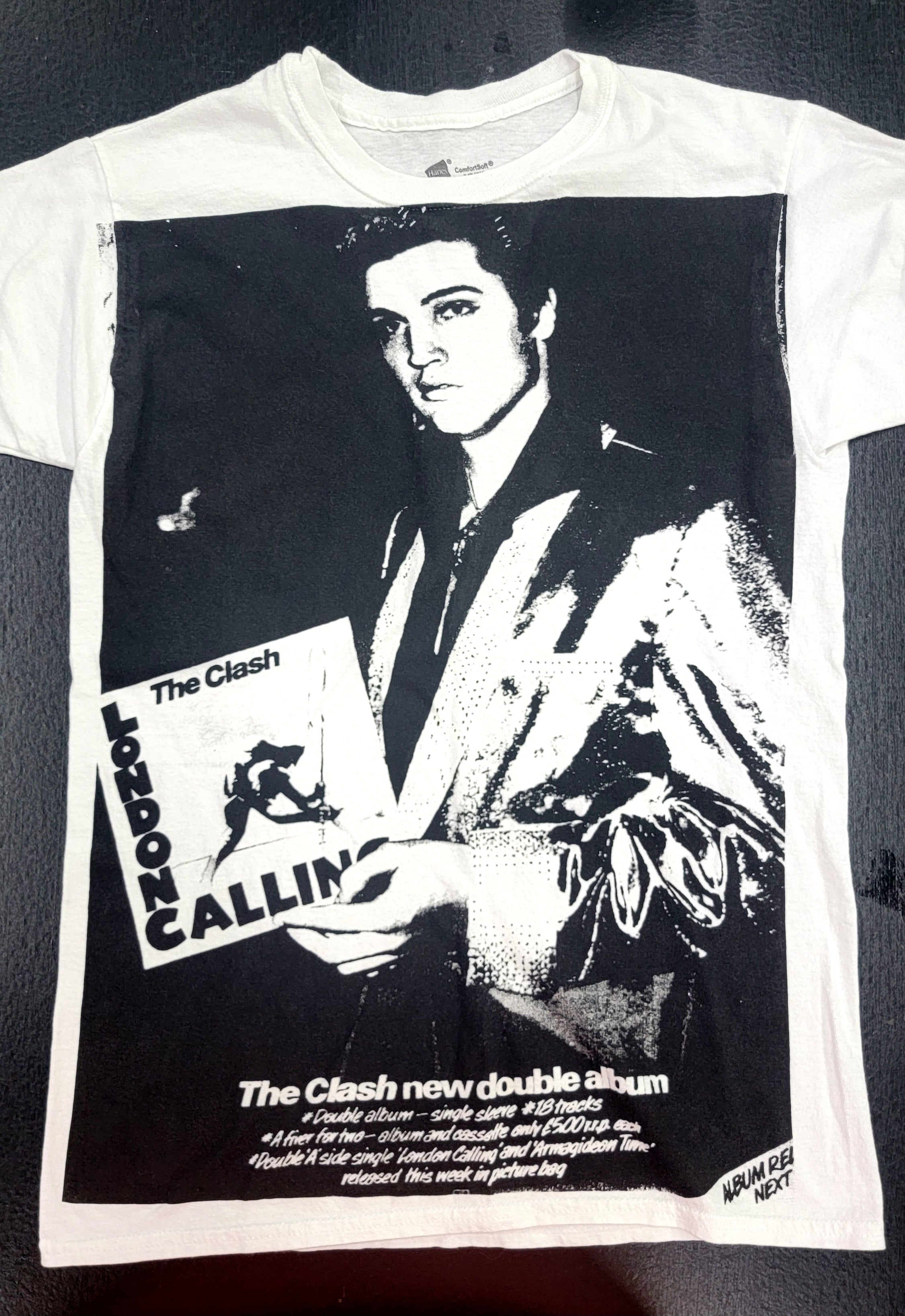 The Clash 'London Calling' Advertisement feat. Elvis Screenprint T-shirt