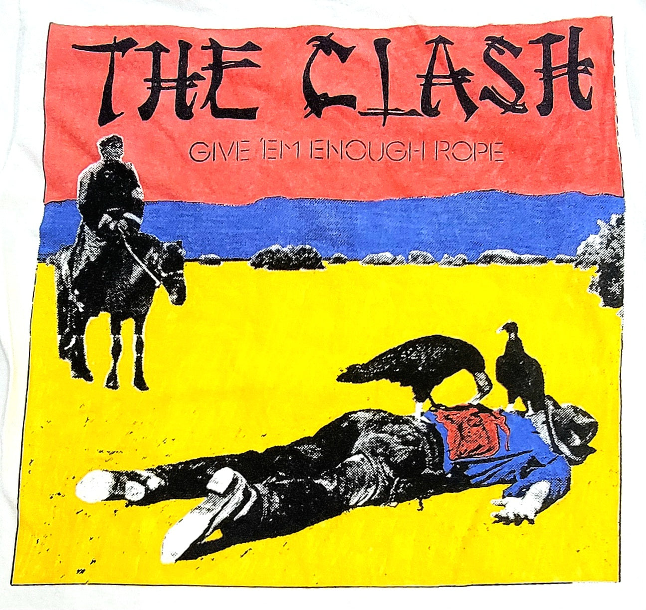 The Clash ' Give Em Enough Rope' (1978) Album Art Screenprint T-shirt