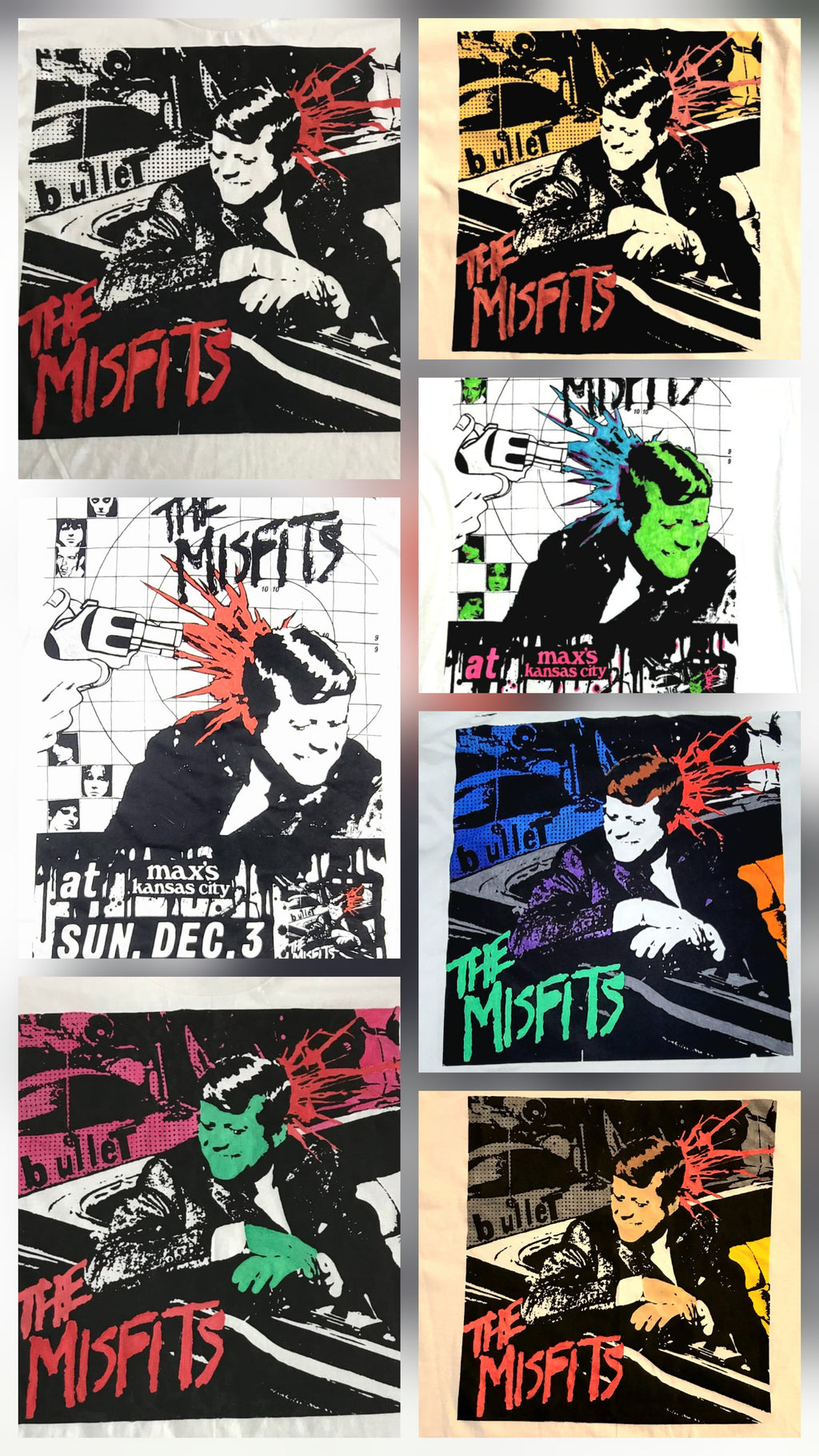 Misfits BULLET Album Art (1978 Punk Single E.P.) T-Shirt