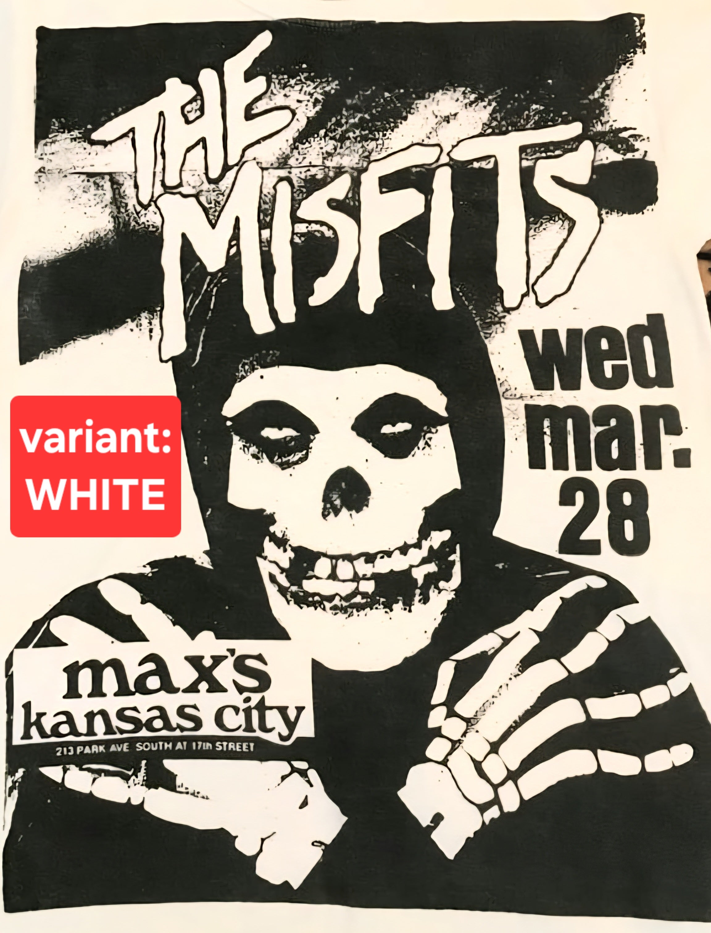 Misfits Max's Kansas City (March 28, 1979) Concert Poster T-Shirt