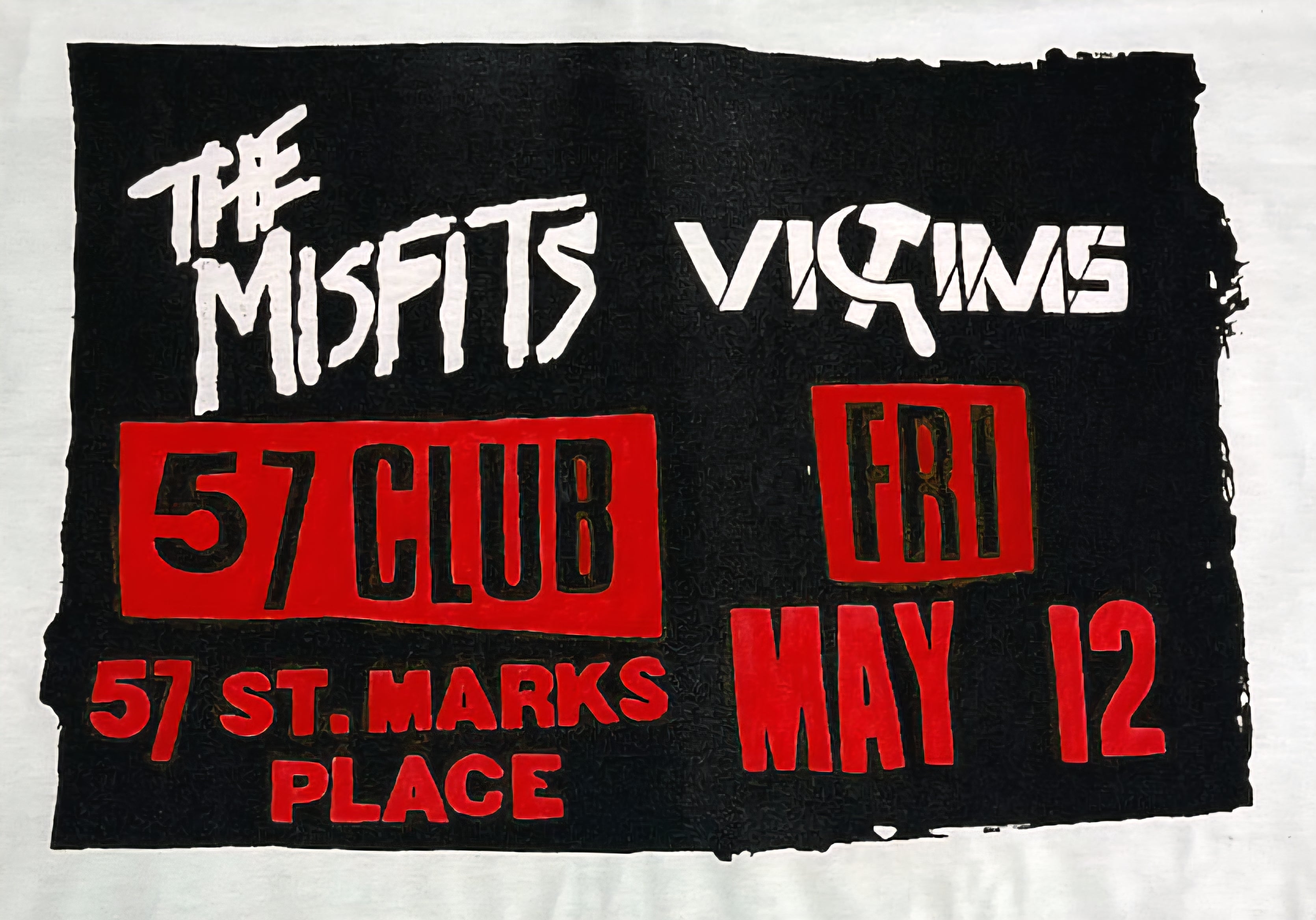 Misfits 57 Club (with The Victims-May 12, 1978) Concert Poster T-Shirt