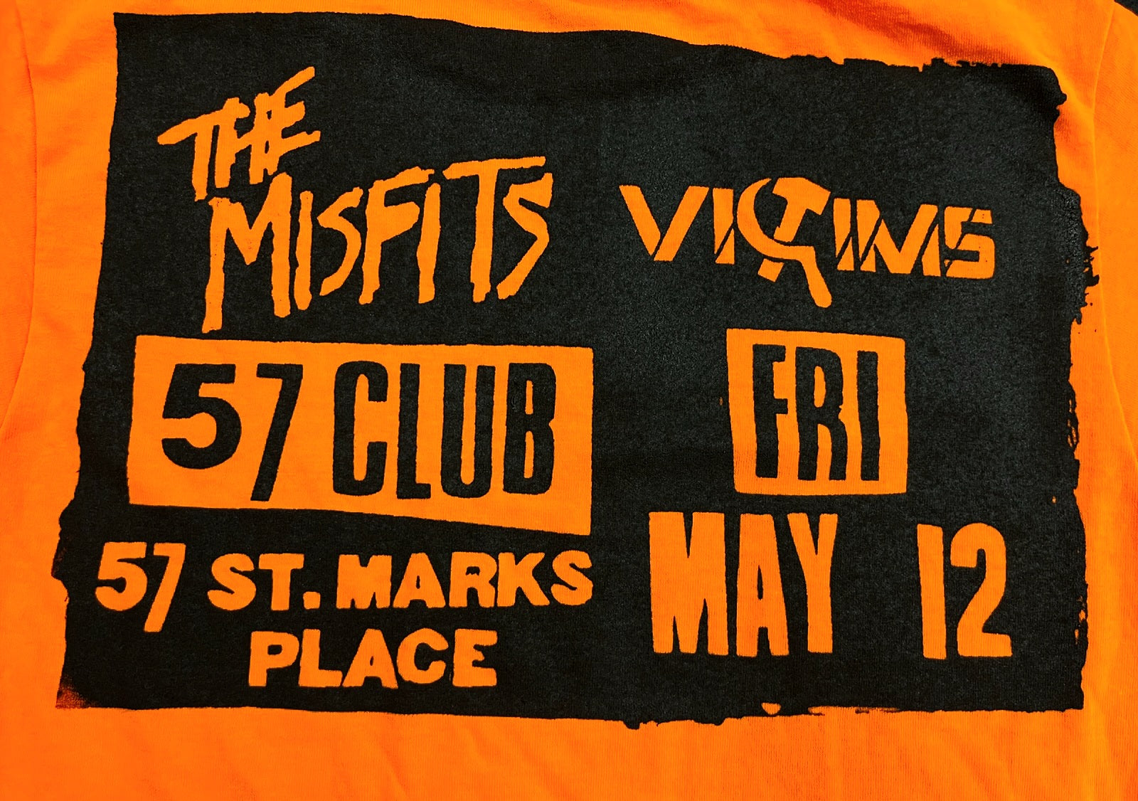Misfits 57 Club (with The Victims-May 12, 1978) Concert Poster T-Shirt