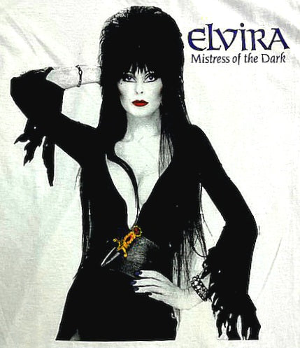 Elvira Mistress of the Dark (1988) Handmade Screen Print T-Shirt