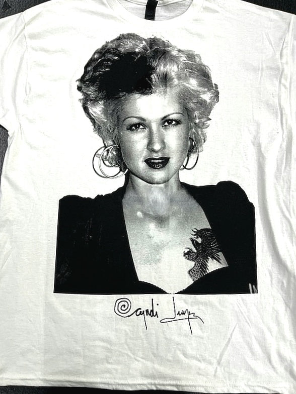 Cyndi Lauper (1989 'A Night to Remember' Era) Handmade Screen Print T-Shirt