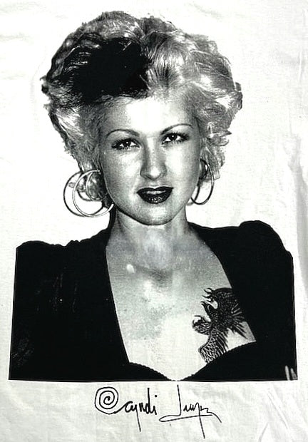 Cyndi Lauper (1989 'A Night to Remember' Era) Handmade Screen Print T-Shirt