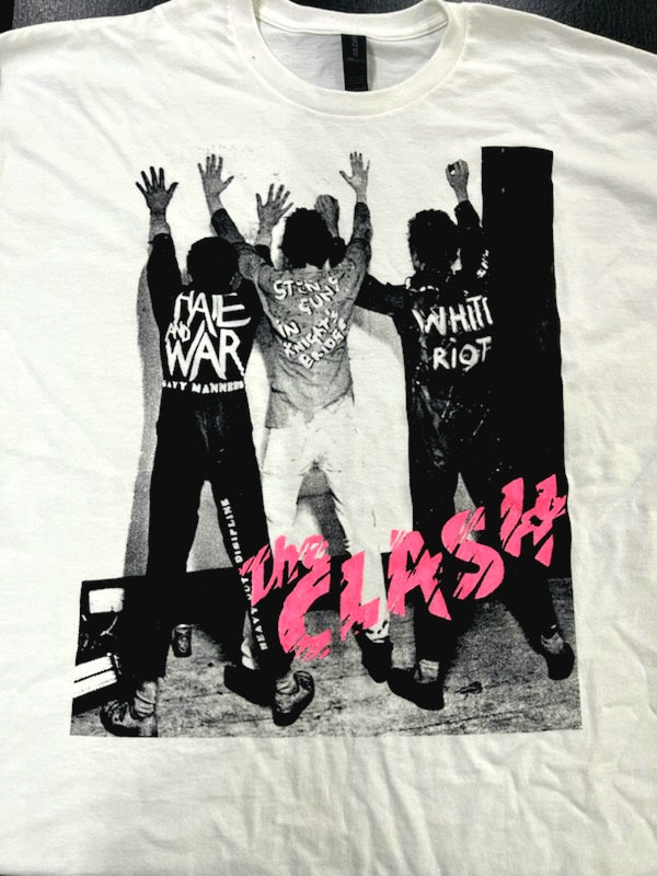 Clash 'White Riot' Screen Print T-Shirt (Unisex)