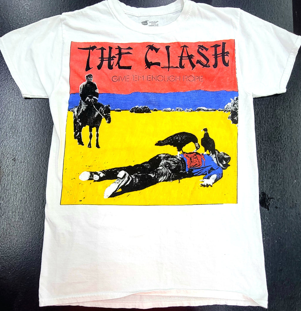 The Clash ' Give Em Enough Rope' (1978) Album Art Screenprint T-shirt